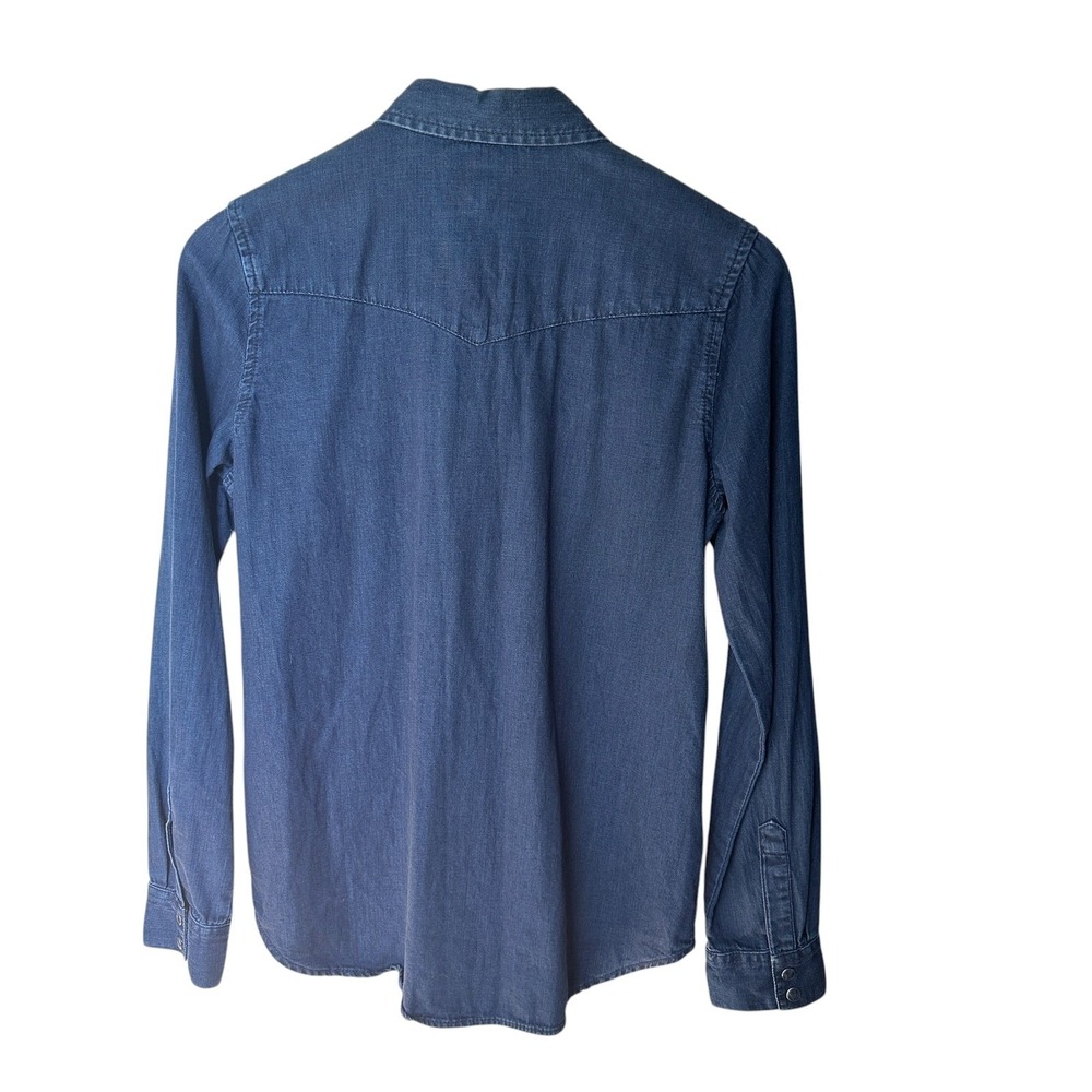 GAP Denim Button Up‎ Shirt Blue Western LayeringSmall Classic NWOT - Picture 2 of 10